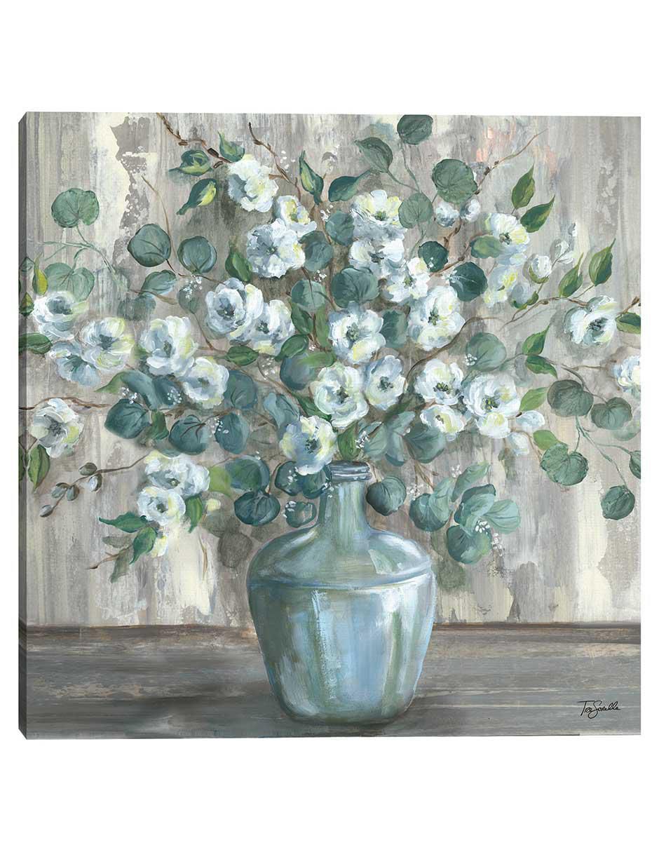 Pintura Manzana Blossom Jug Square técnica mixta Floral Pintura Manzana Blossom Jug Square técnica mixta Floral