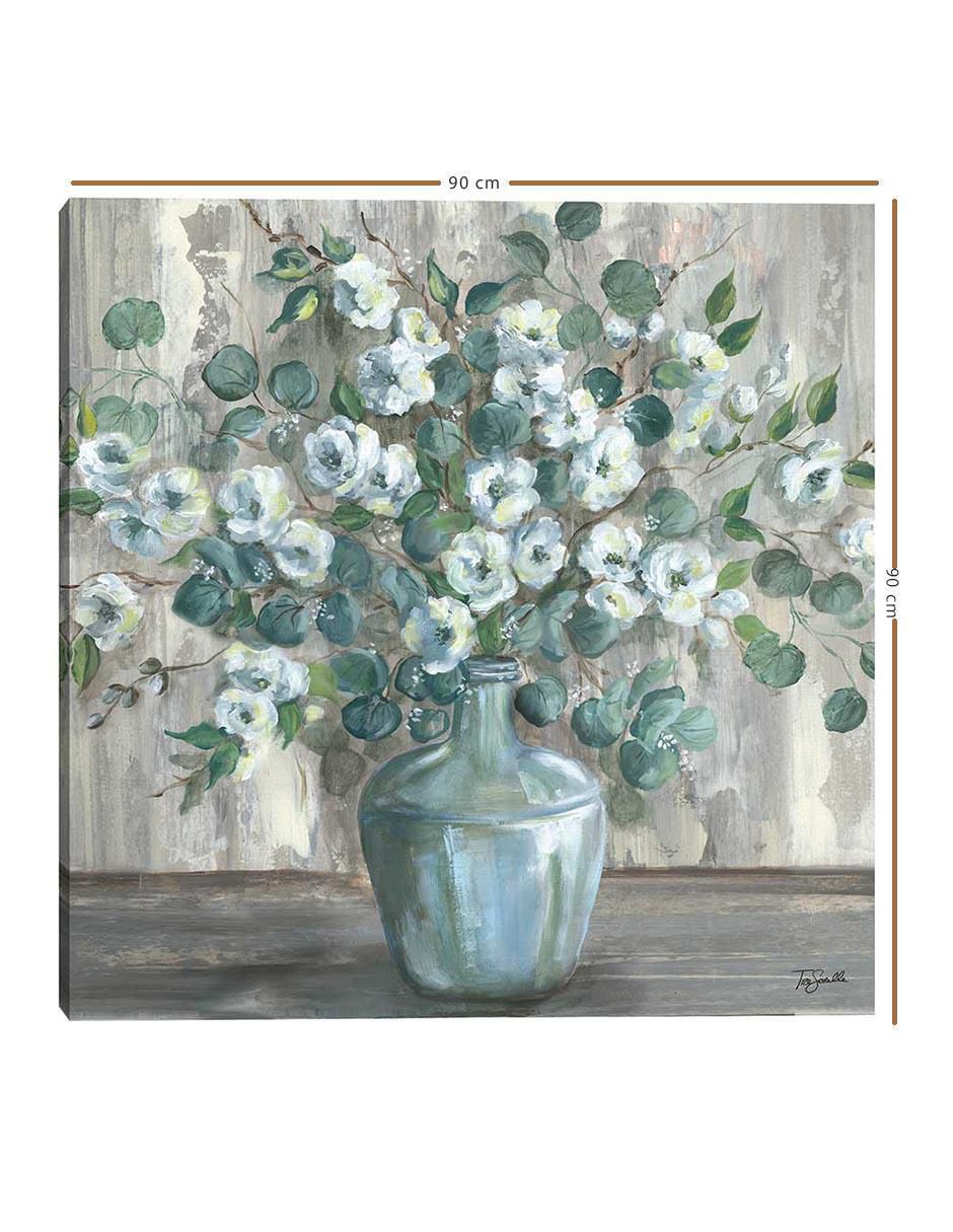 Pintura Manzana Blossom Jug Square técnica mixta Floral 5
