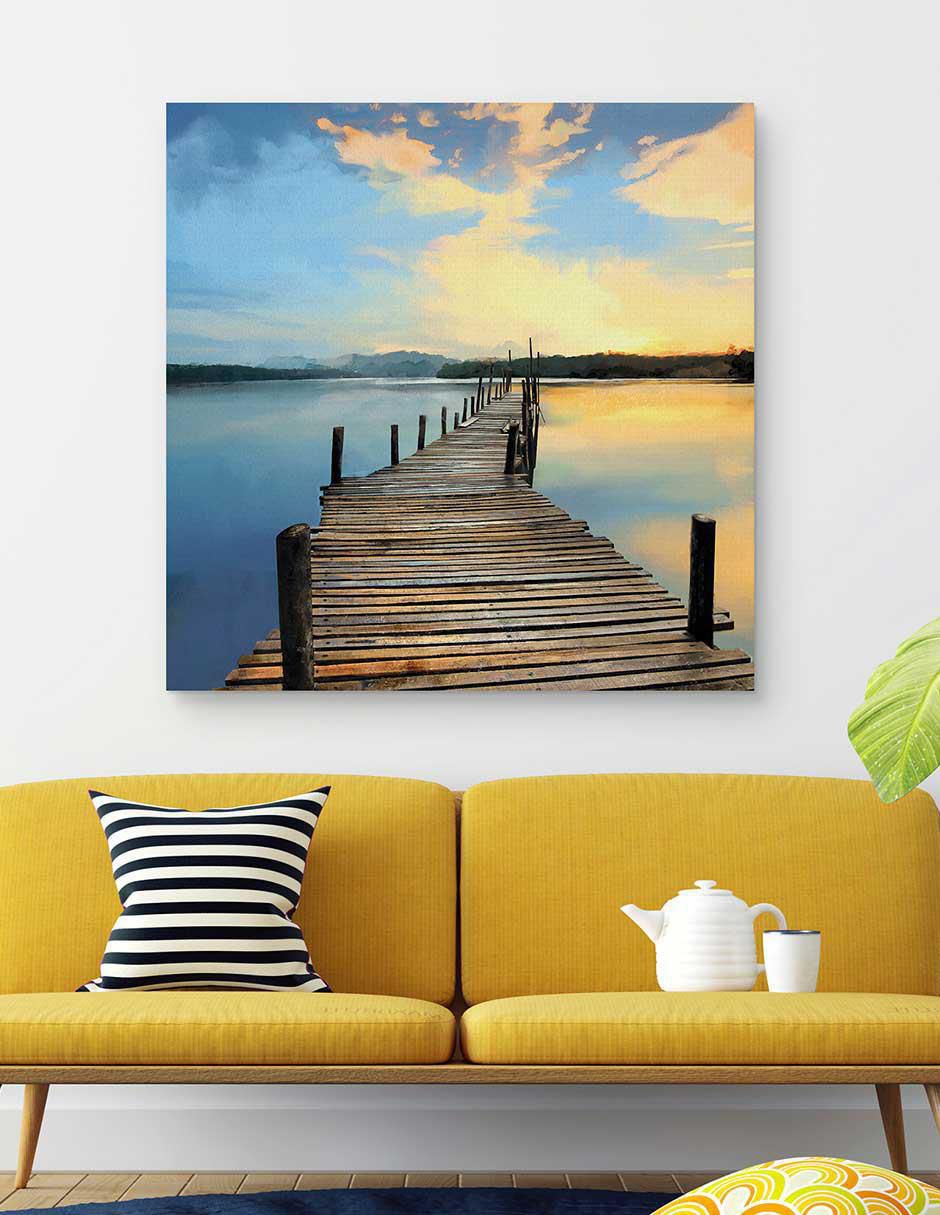 Pintura Muelle sunset técnica mixta Fotografia 4