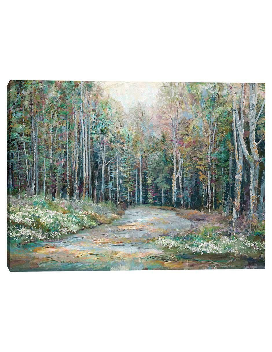 Pintura Sendero de Primavera técnica mixta Paisaje