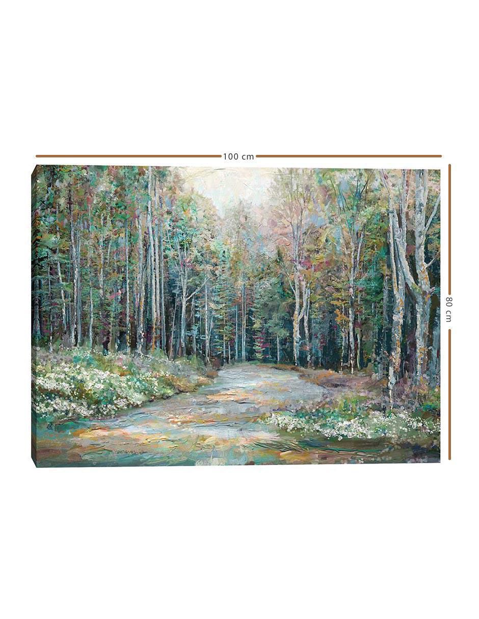 Pintura Sendero de Primavera técnica mixta Paisaje 5