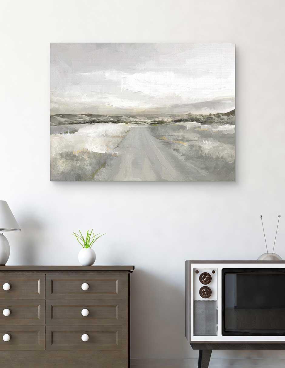 Pintura Viaje por el país técnica mixta Paisaje 3