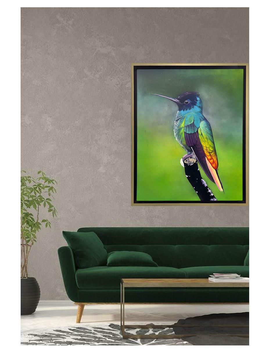 Pintura Colibrí técnica acrílico AnimalArt 2
