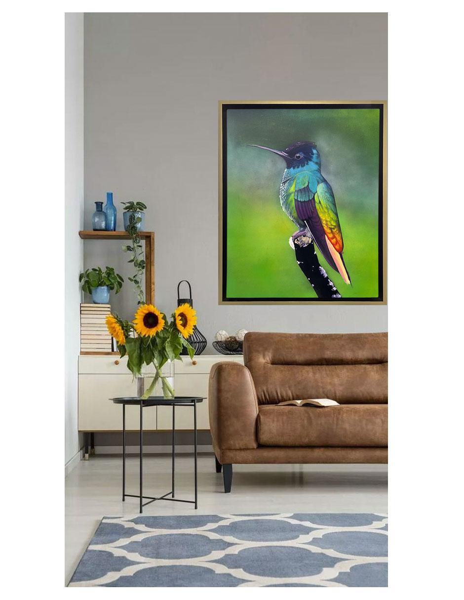 Pintura Colibrí técnica acrílico AnimalArt 3