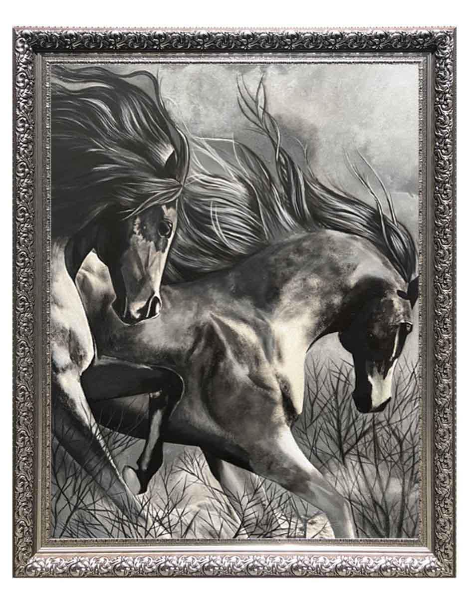 Pintura Fuerzas Poderosas técnica acrílico AnimalArt