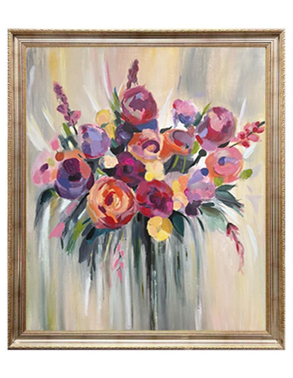 Pintura Flores técnica acrílico