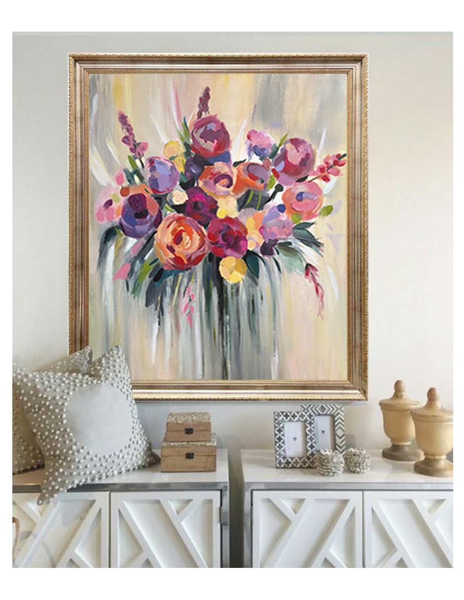 Pintura Flores técnica acrílico 4