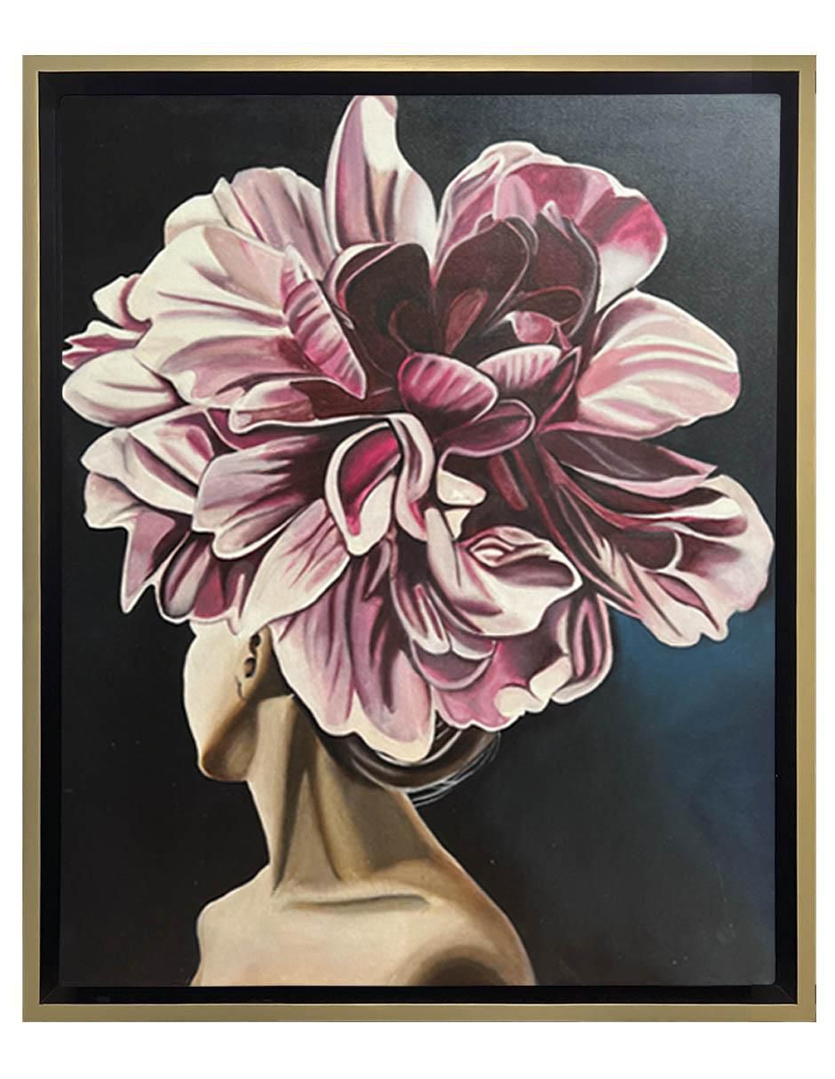 Pintura Mujer De Flor 5.0 técnica acrílico