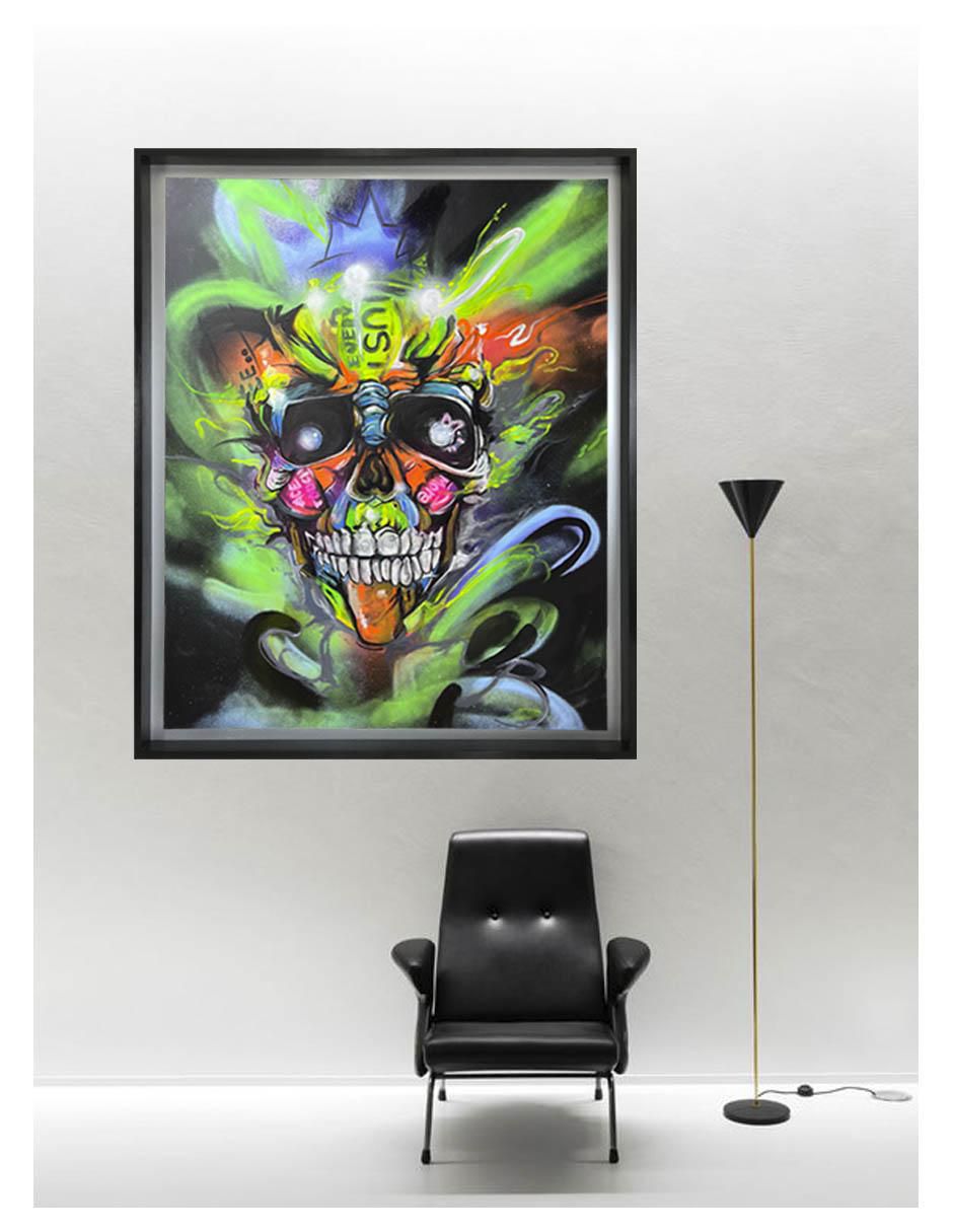 Pintura El Don II técnica mixta Calaveras 3