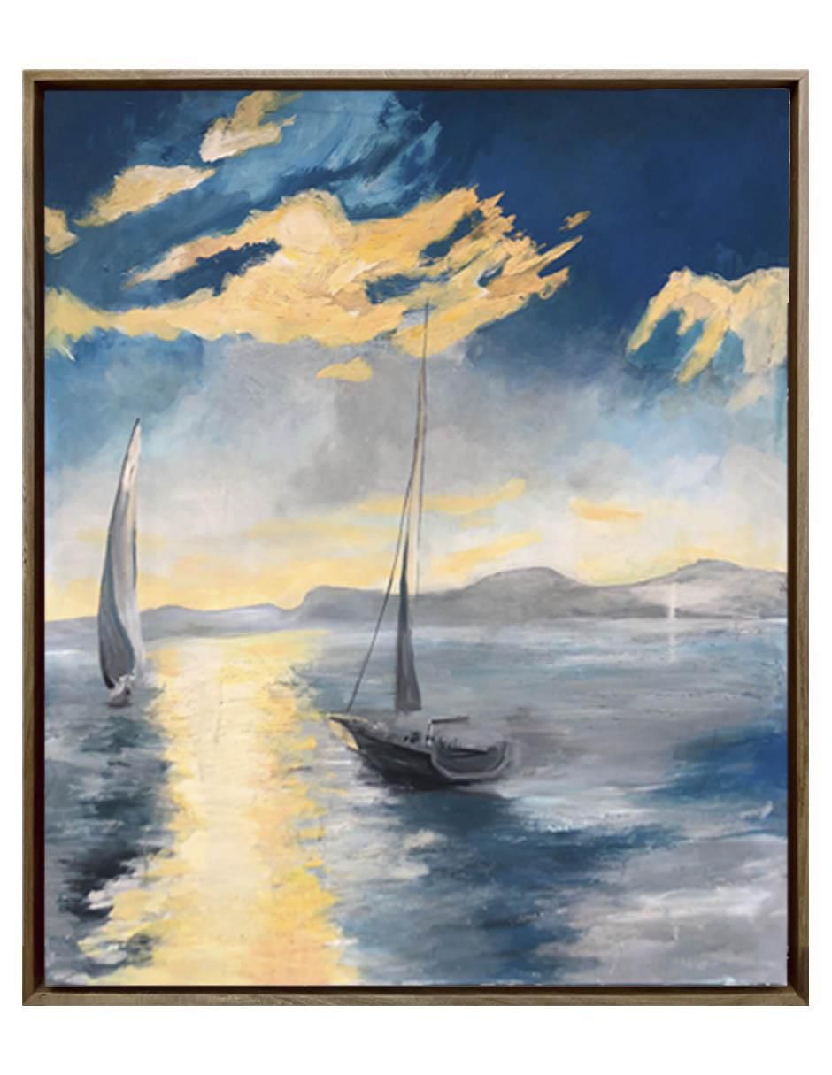 Pintura Veleros V técnica acrílico Mar Veleros