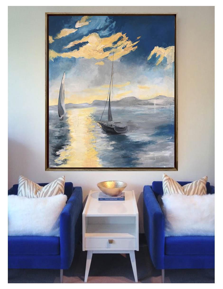 Pintura Veleros V técnica acrílico Mar Veleros 5
