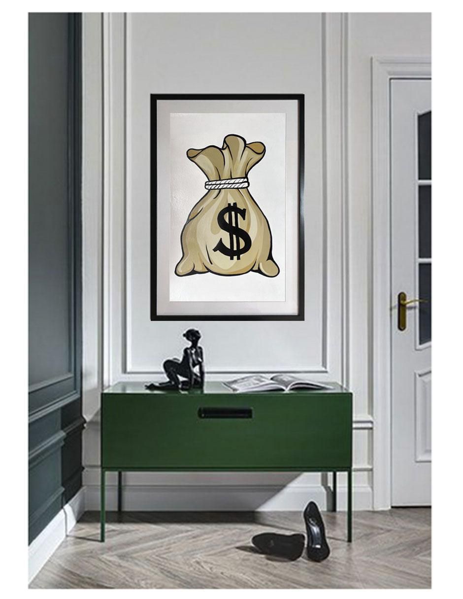Pintura Money Bag técnica acrílico MilleniArt 3