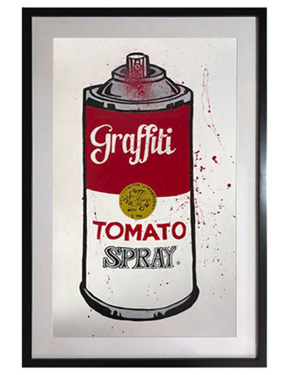 Pintura Tomato Spray técnica acrílico MilleniArt