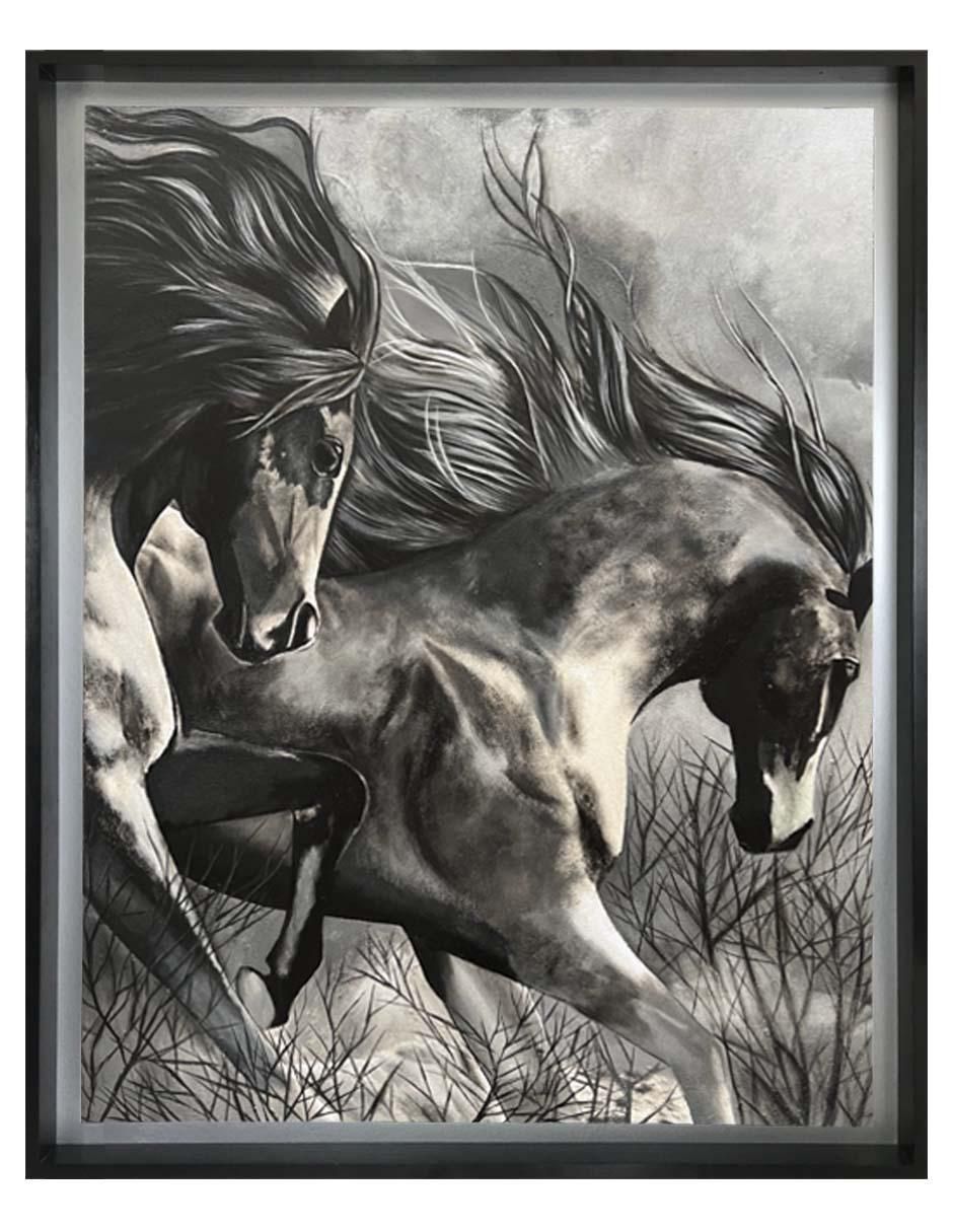 Pintura Fuerzas Poderosas técnica acrílico AnimalArt Pintura Fuerzas Poderosas técnica acrílico AnimalArt