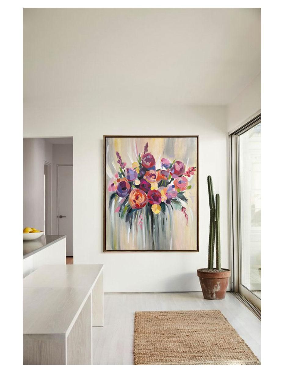 Pintura Flores técnica acrílico 2