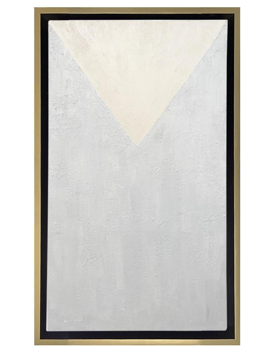 Pintura White Triangle técnica mixta Abstractos