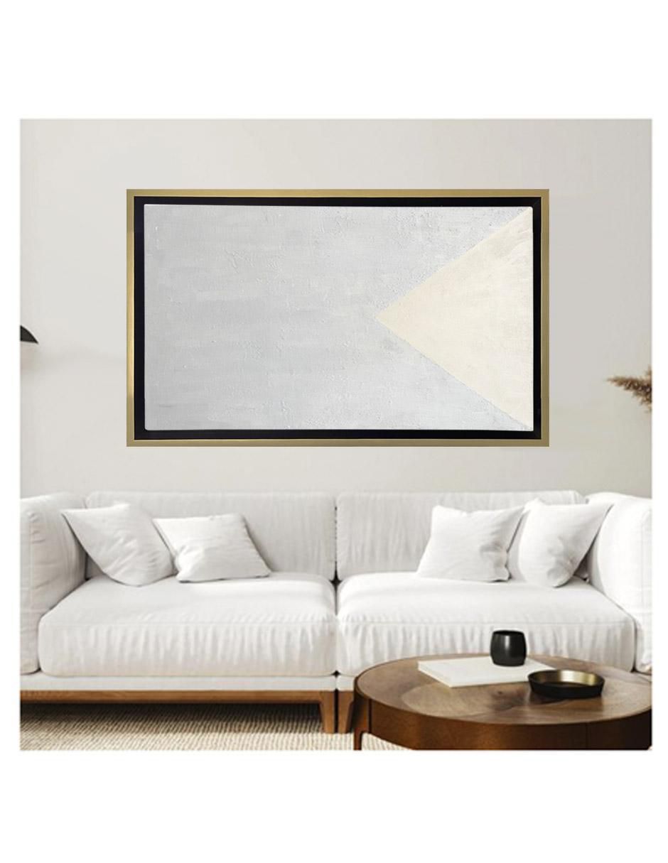 Pintura White Triangle técnica mixta Abstractos 2