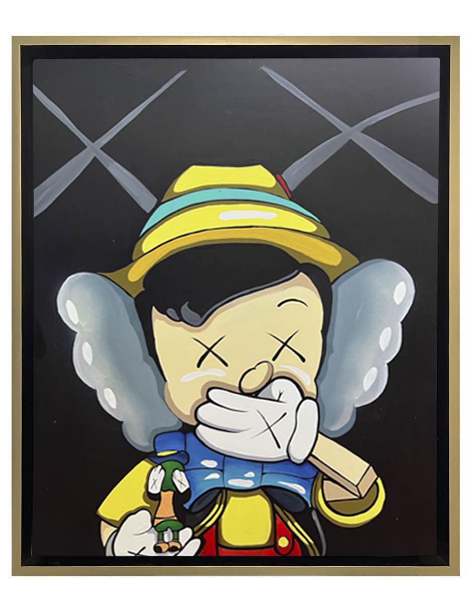 Pintura Pinocchiows técnica mixta MilleniArt