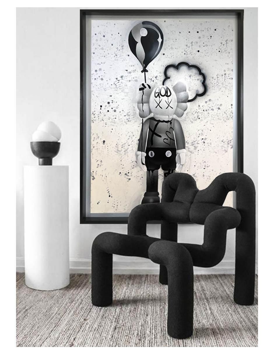 Pintura Black Balloon técnica mixta MilleniArt 4