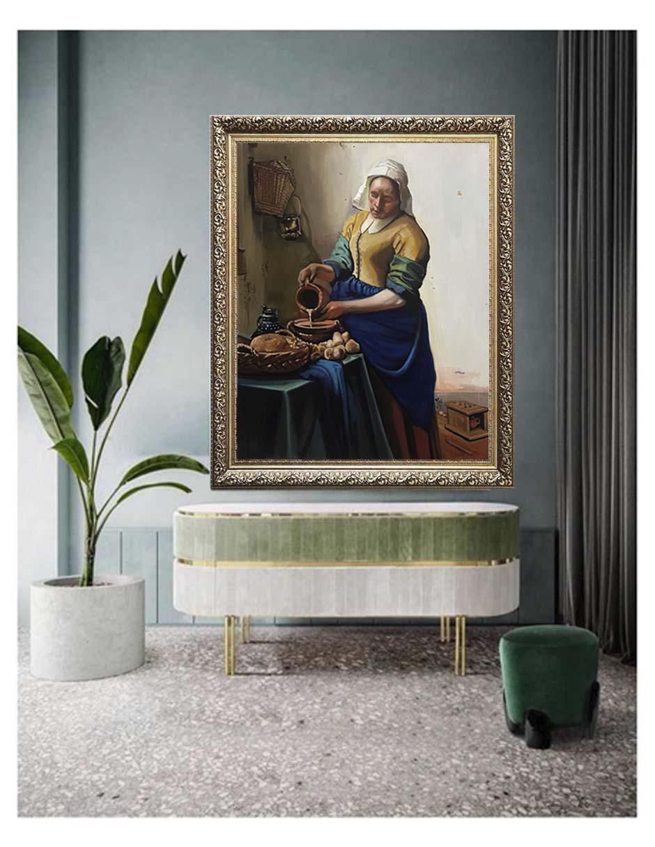 Pintura La Lechera técnica óleo 3