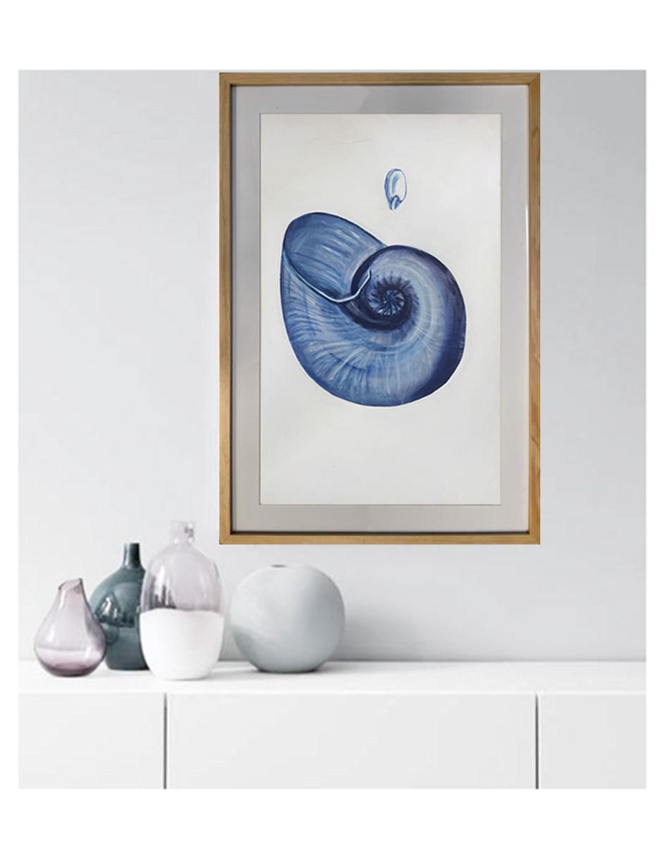 Pintura Caracol! técnica acrílico Conchas de mar 4
