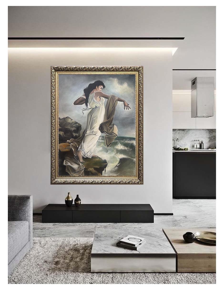 Pintura Rep. de La Muerte de Safo técnica mixta Surrealismo 4