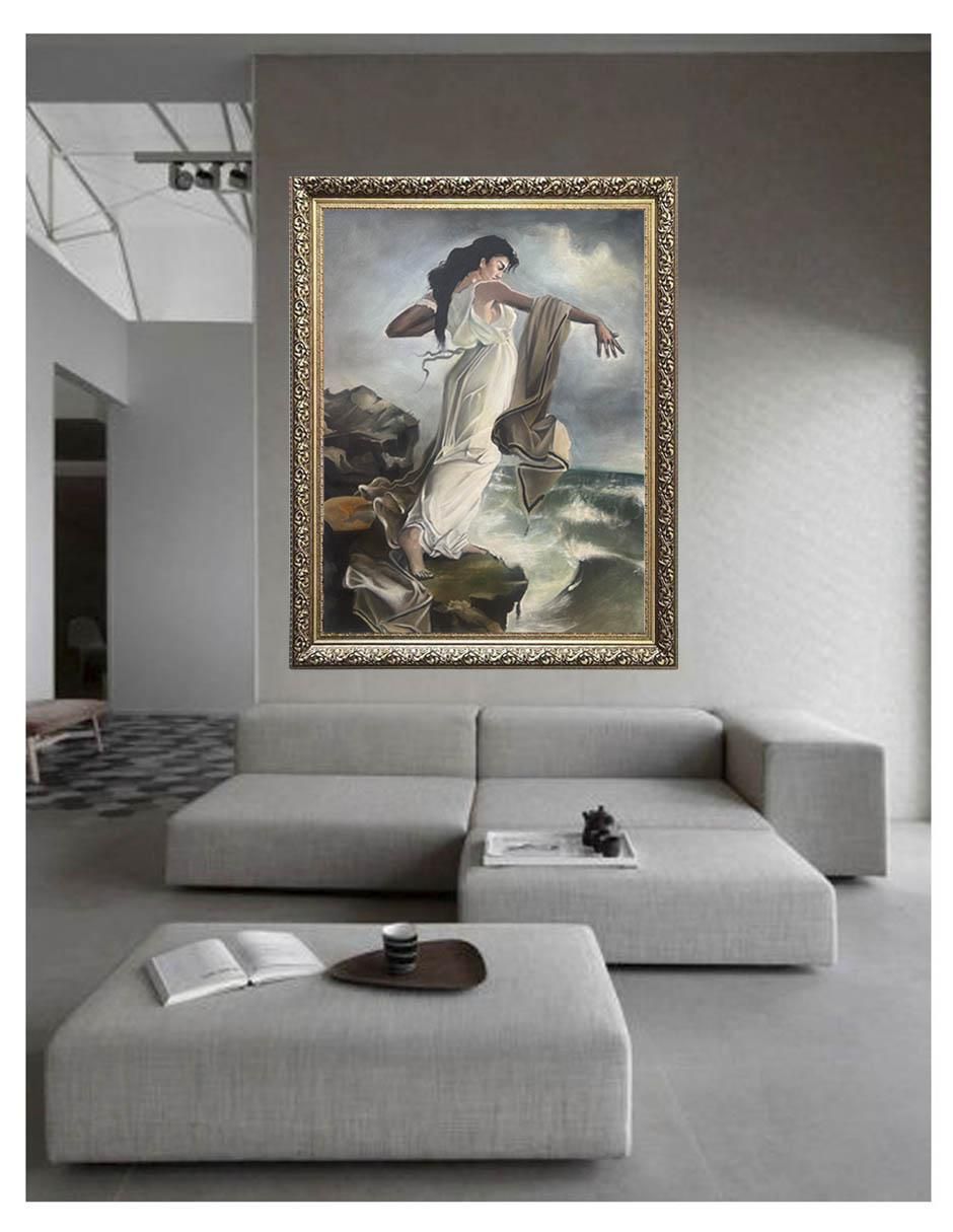 Pintura Rep. de La Muerte de Safo técnica mixta Surrealismo 5