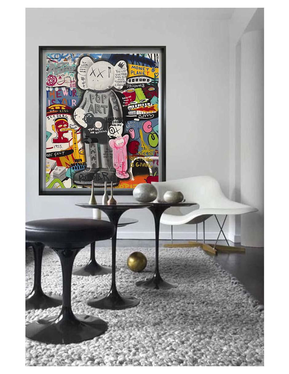 Pintura técnica mixta Kaws 5