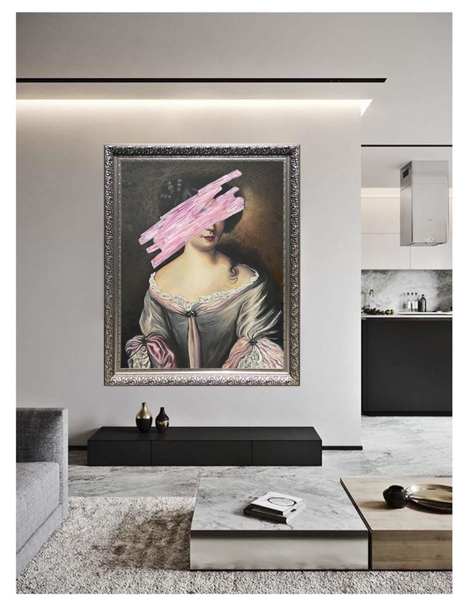 Pintura Maria Mancini en otros tiempos técnica óleo 4