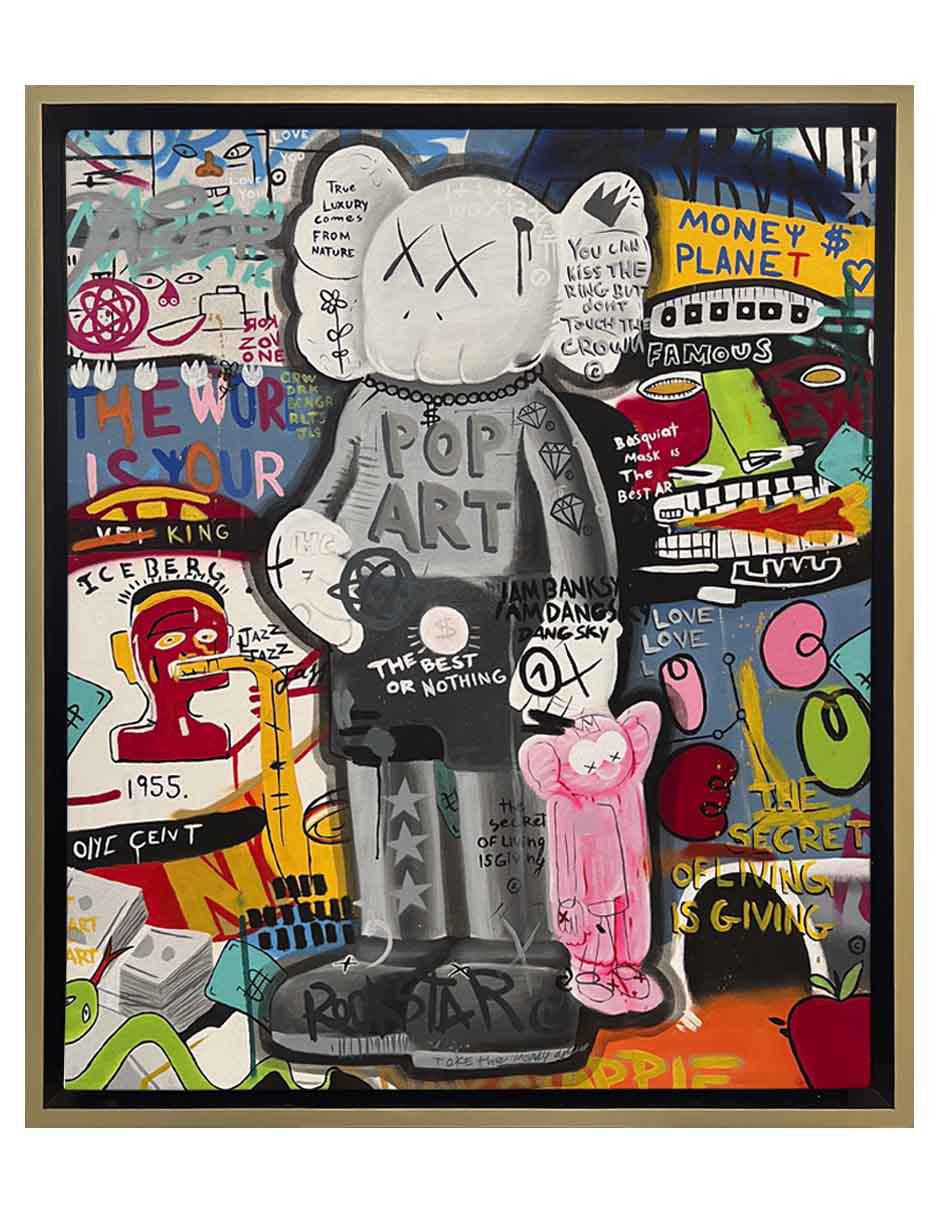 Pintura Kaws The Best or Nothing técnica mixta Kaws