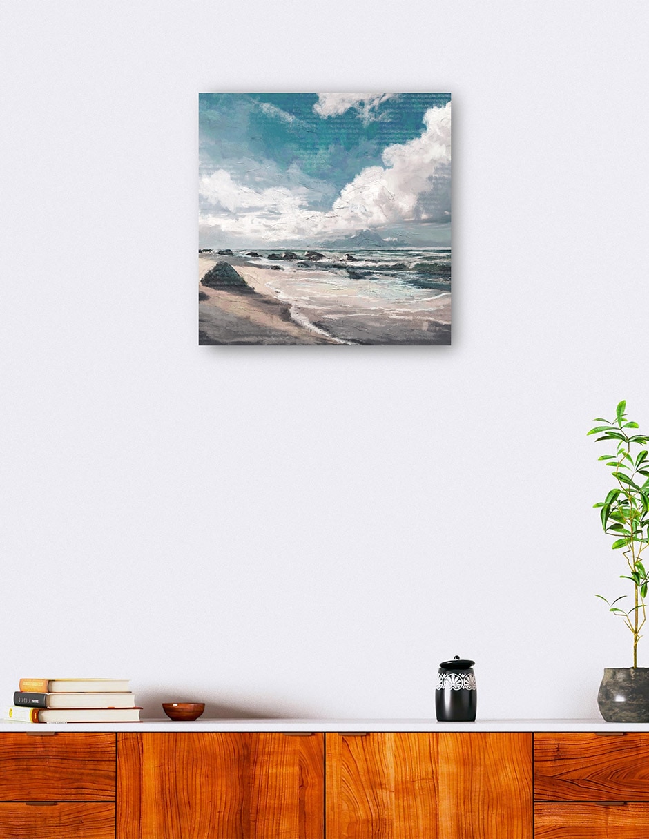 Cuadro decorativo técnica mixta Playas 6