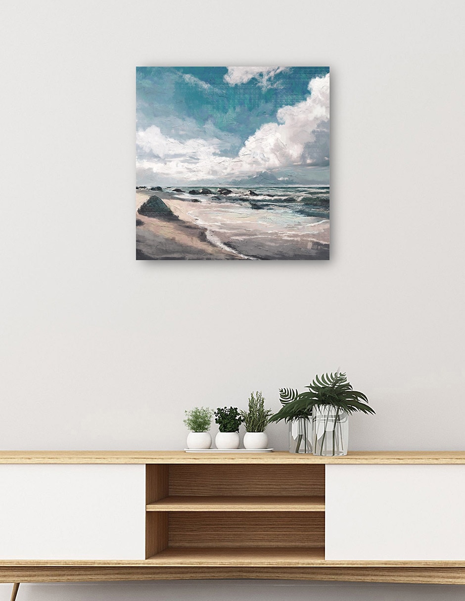 Cuadro decorativo técnica mixta Playas 3