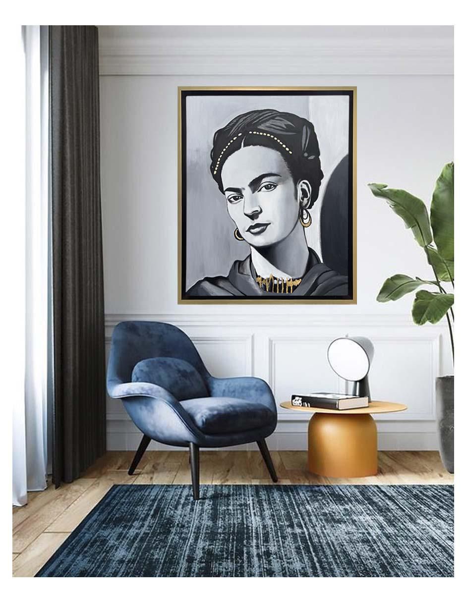 Pintura Frida Kahlo técnica acrílico Frida 3