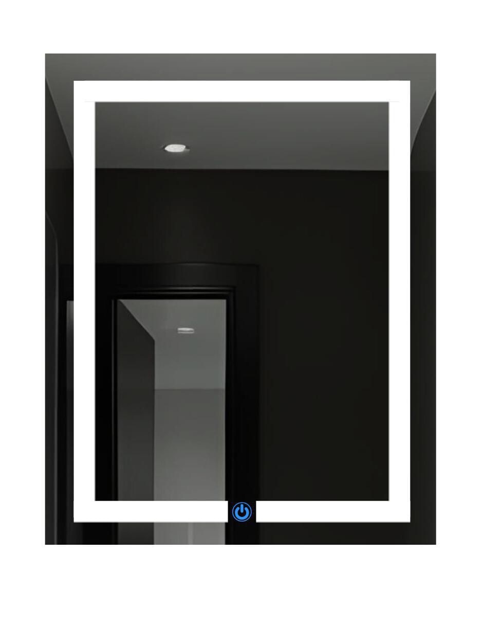 Espejo rectangular para baño con luz led Luminous Glass