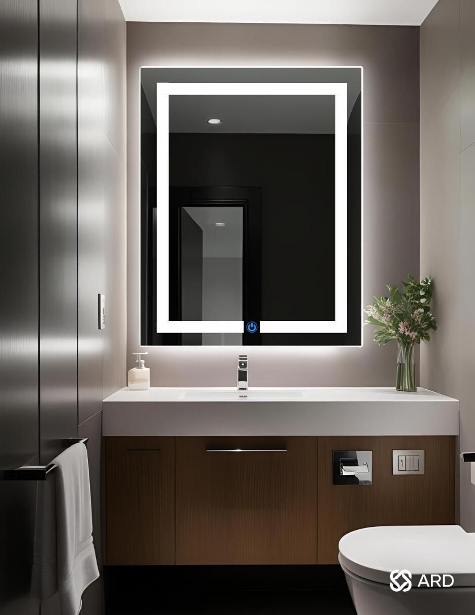 Espejo rectangular para baño con luz led Luminous Glass 2
