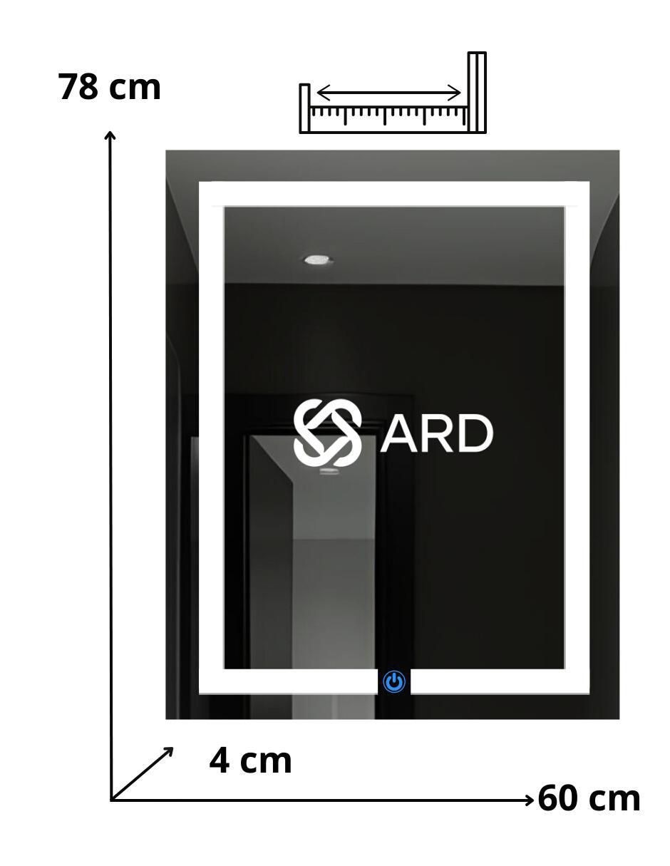 Espejo rectangular para baño con luz led Luminous Glass 9