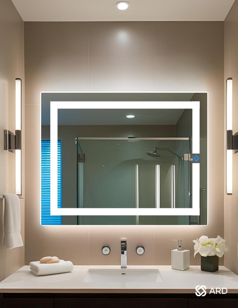 Espejo rectangular para baño con luz led Luminous Glass 4