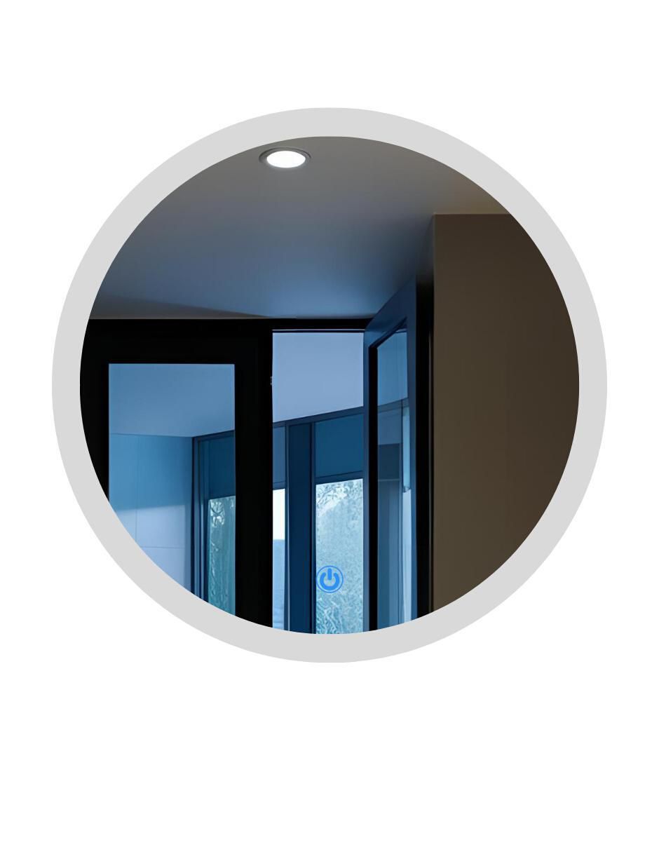 Espejo redondo para baño con luz Led Luminous Glass Halo