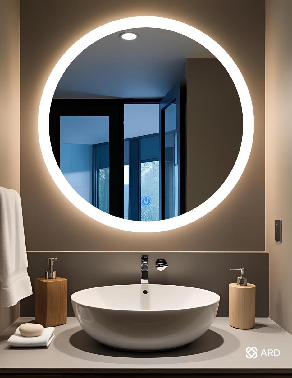 Espejo redondo para baño con luz Led Luminous Glass Halo 2