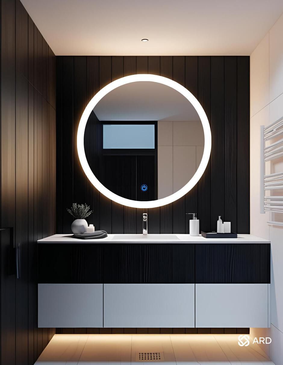 Espejo redondo para baño con luz Led Luminous Glass Halo 7