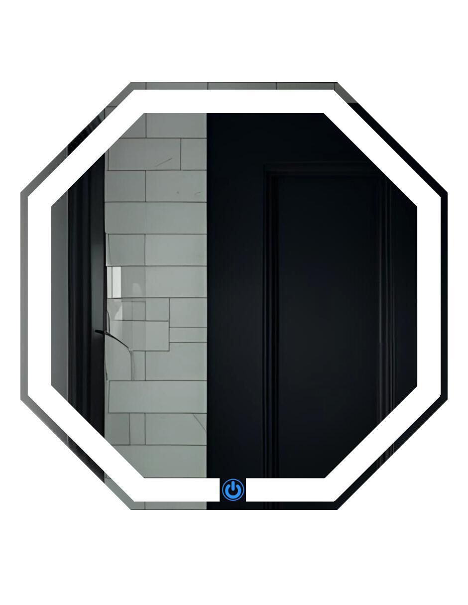 Espejo octagonal para baño con luz led Glanz Octaglow Espejo octagonal para baño con luz led Glanz Octaglow