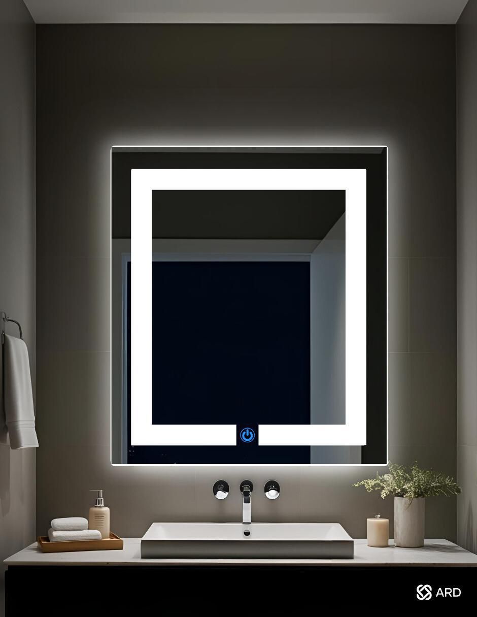 Espejo rectangular para baño con luz led Luminous Glass 2