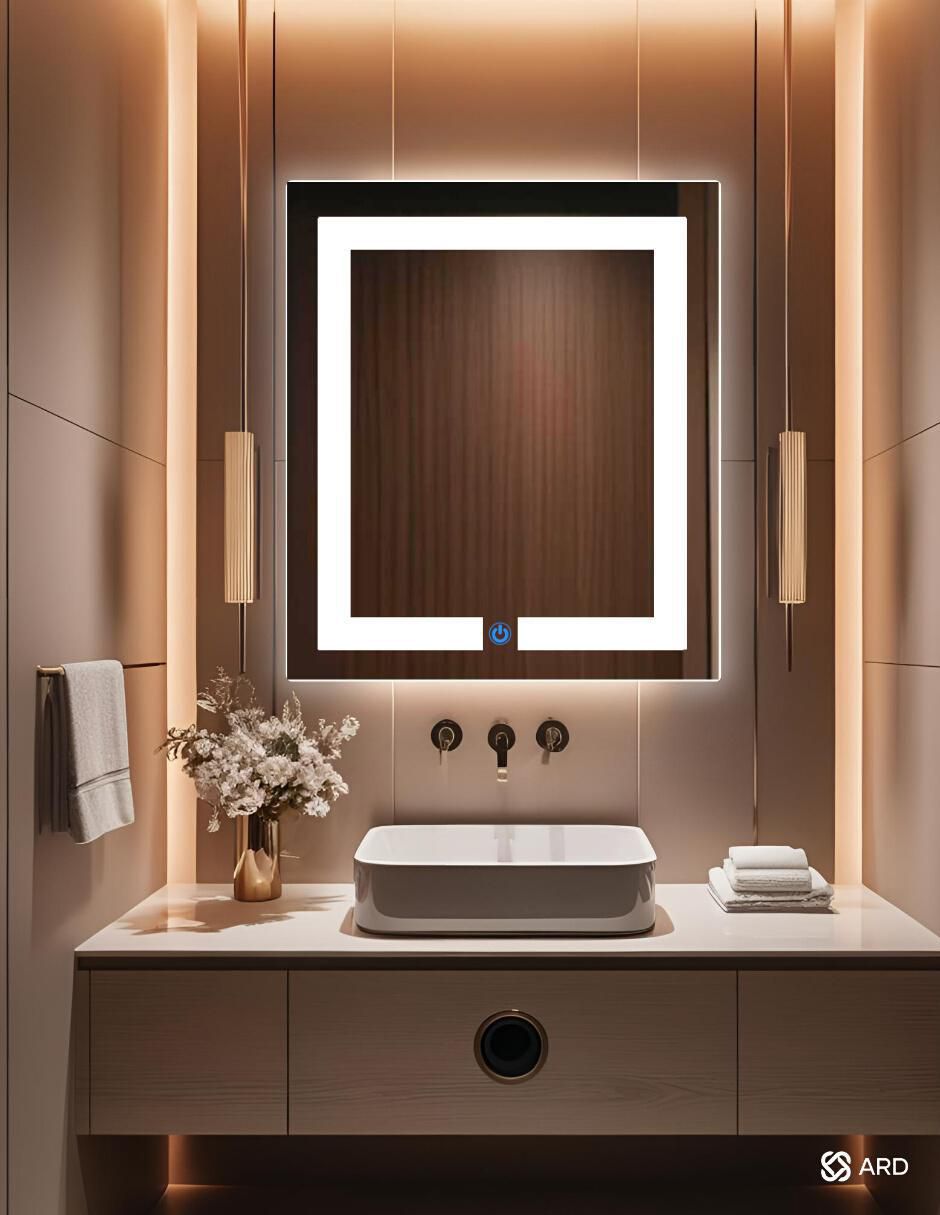 Espejo rectangular para baño con luz led Luminous Glass 3