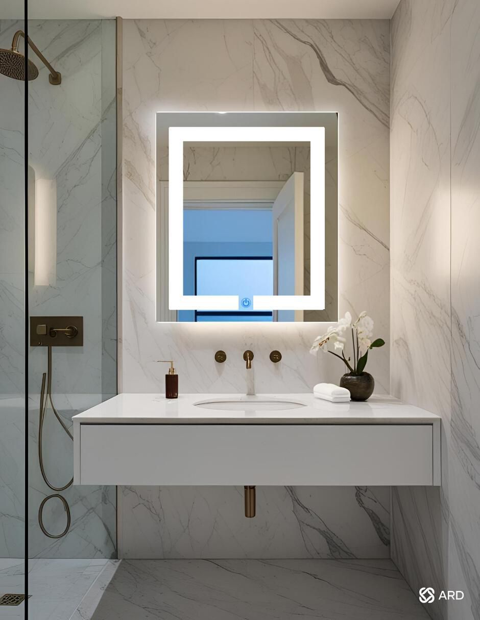 Espejo rectangular para baño con luz led Luminous Glass 7