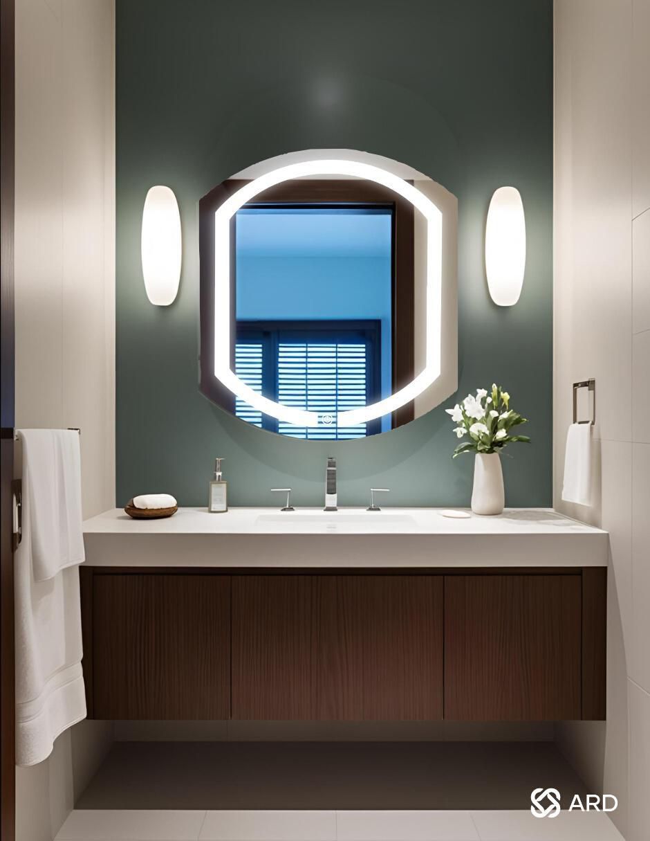 Espejo ovalado para baño con luz led Luminous Capsule 2