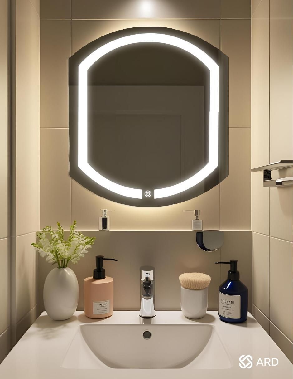 Espejo ovalado para baño con luz led Luminous Capsule 4