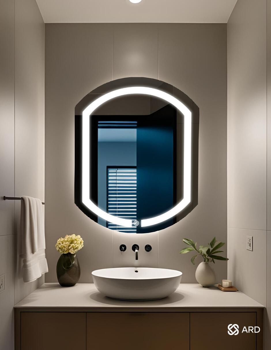 Espejo ovalado para baño con luz Led Luminous Capsule 3