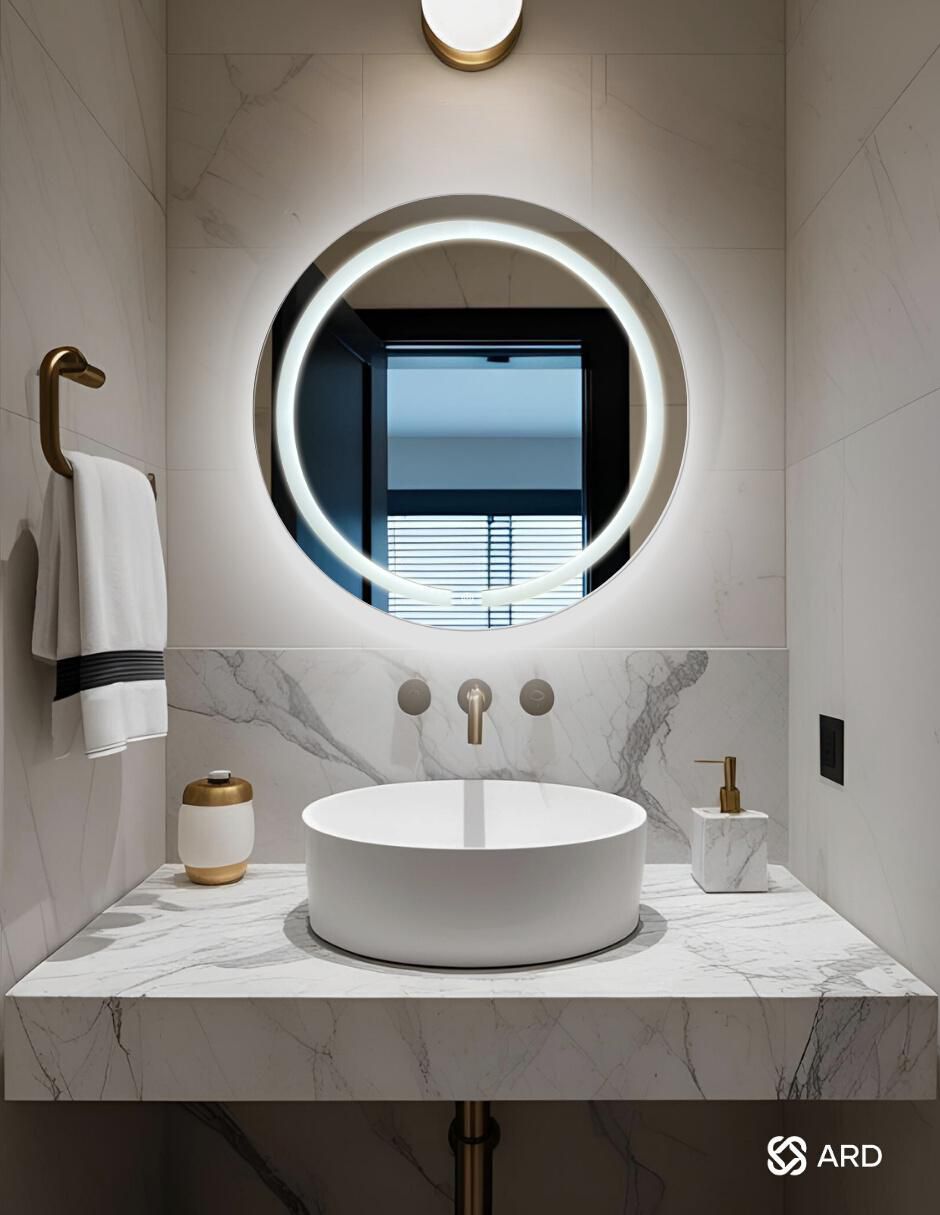 Espejo redondo para baño con luz led Glanz HaloGlow 5