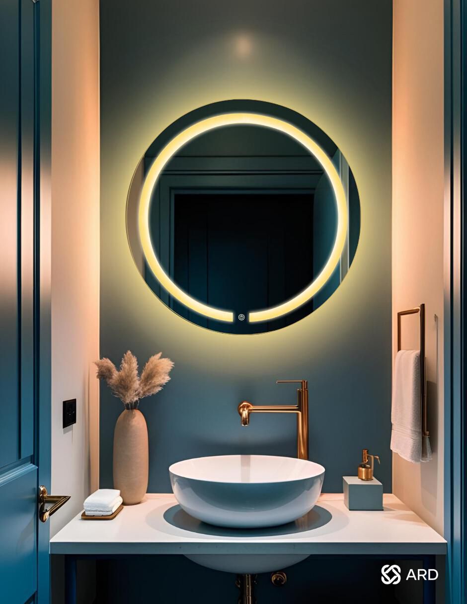 Espejo redondo para baño con luz led Glanz HaloGlow 6