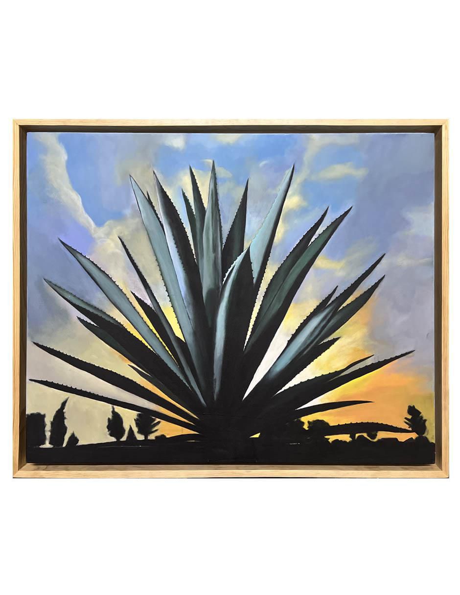 Pintura Jalisco técnica acrílico Agaves